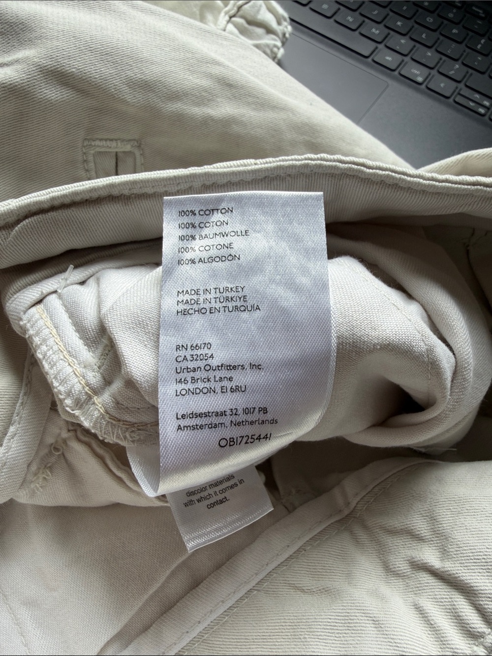 Anthropologie Maeve Pleated Wide Leg Chino Trousers Cotton Pant  Khaki Sz 12 NEW - Picture 12 of 12